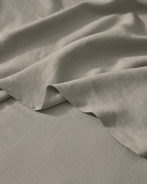 Ravello Flat Sheet Pebble