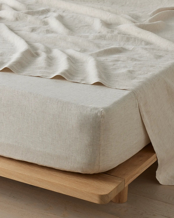 Sova Fitted Sheet Savanna Pinstripe