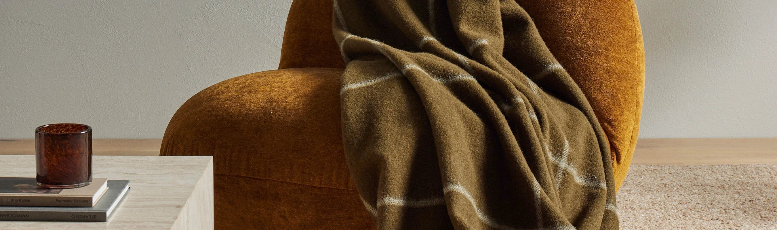ranfurly check wool throw