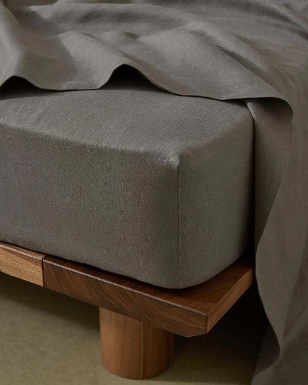 Ravello Fitted Sheet Charcoal