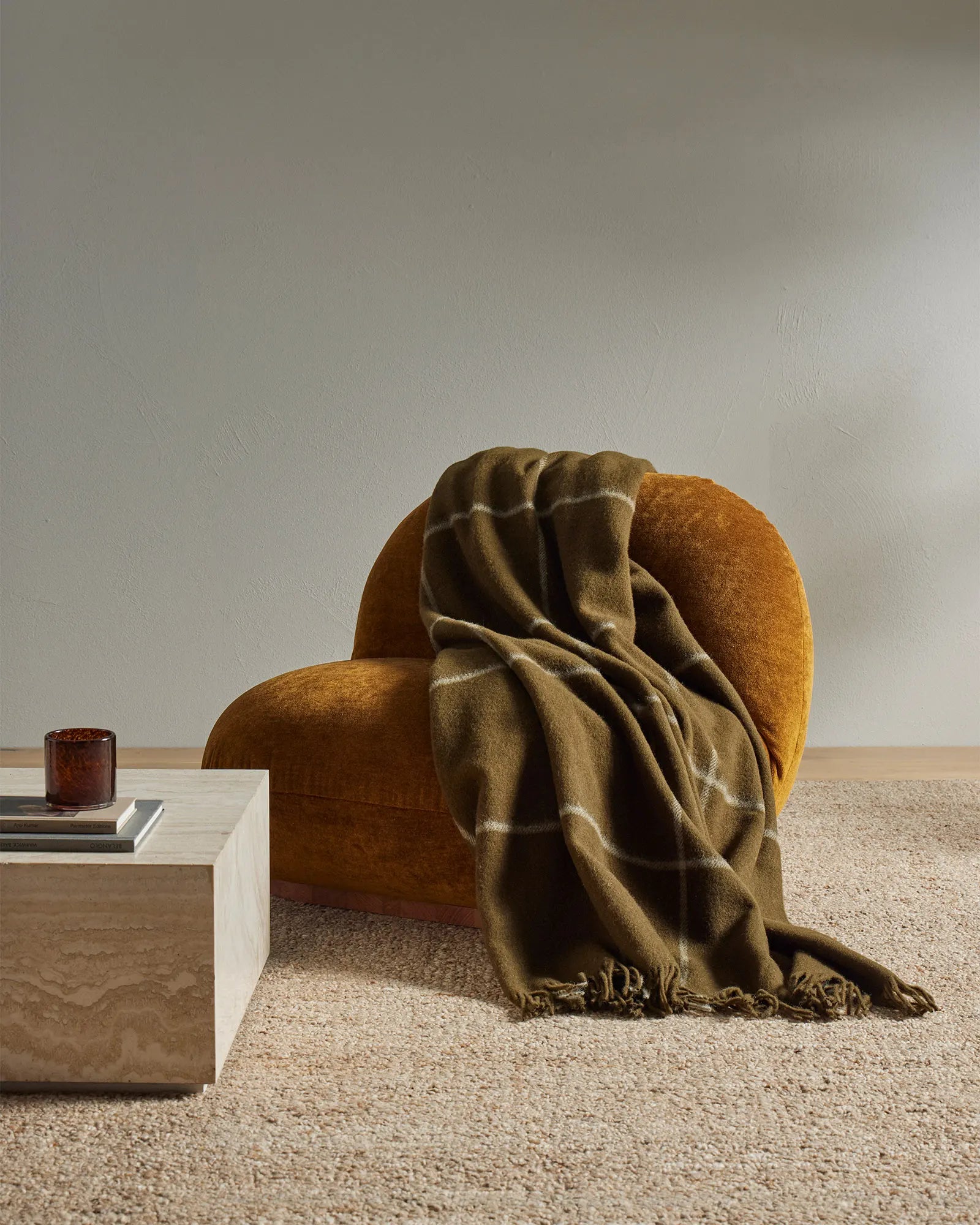ranfurly check wool throw