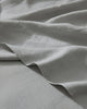Ravello Flat Sheet in silver, European linen with soft pre-washed finish, detail view by Weave Home