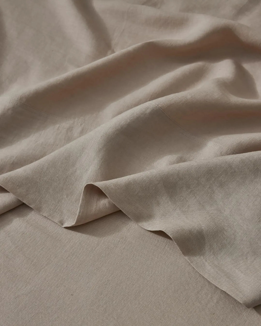 Ravello Flat Sheet in Shell, European linen with soft prewashed finish and relaxed drape by Weave Home
