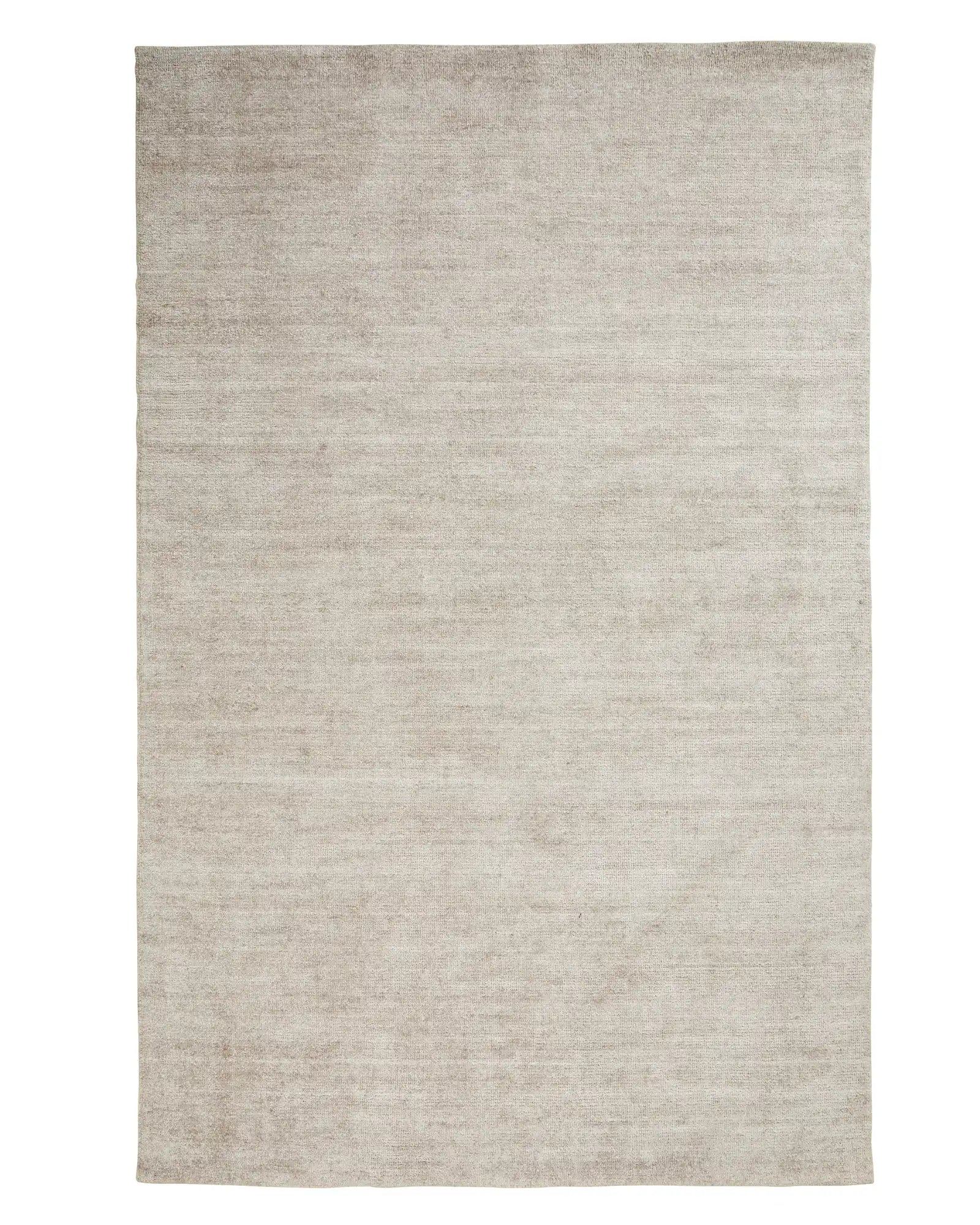 Almonte Oyster 2x3m bamboo silk rug with hand-woven loom knotted design and lustrous patina by Weave Home