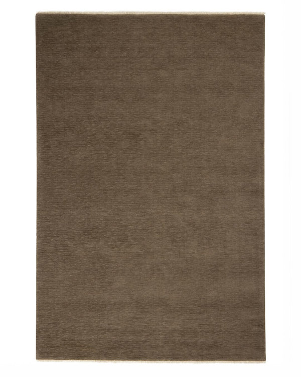 Alessandre Taupe hand-woven wool rug in soft brown with textured weave, 2m x 3m by Weave Home