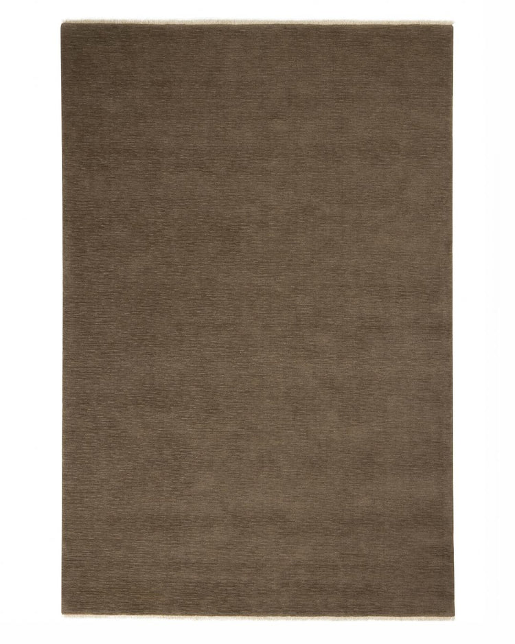 Alessandre Taupe hand-woven wool rug in soft brown with textured weave, 2m x 3m by Weave Home