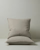 Ravello Pillowcase Set in Pebble, Euro size, European linen with top-stitched flanged edge by Weave Home