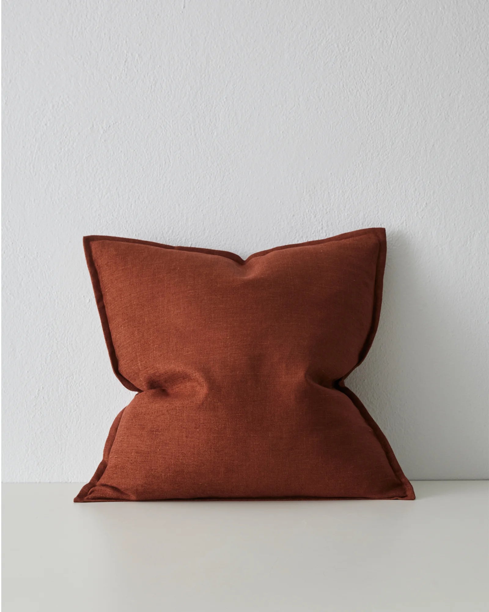 Fiore Rosewood 50x50 cushion cover in linen viscose blend with piping detail by Weave Home