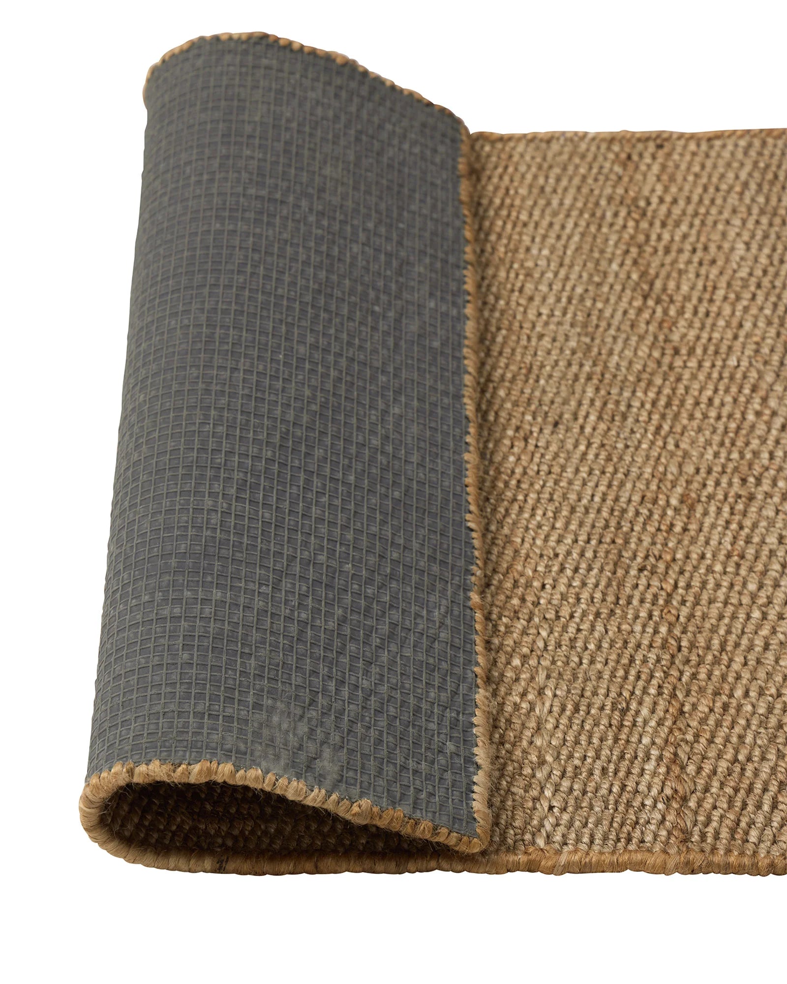 Ivano Wheat door mat detail, showing handwoven jute with natural golden-beige tones and whipstitched border by Weave Home