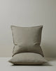 Ravello Pillowcase Set in Caper, Euro size, European linen with top-stitched flanged edge, shown front and side view by Weave Home